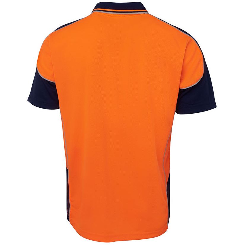 JB's Hi Vis Contrast Piping Polo Short Sleeve (6HCP4) Hi Vis Polo With Designs JB's Wear - Ace Workwear