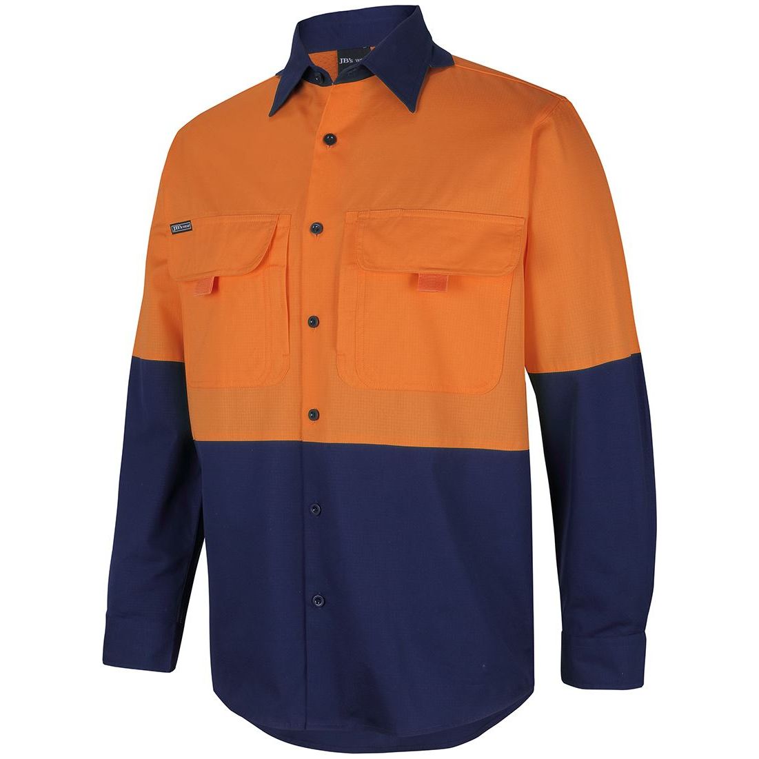JB's Hi Vis Ripstop L/S Fishing Shirt (6HNRL) Hi Vis Shirts JB's Wear - Ace Workwear