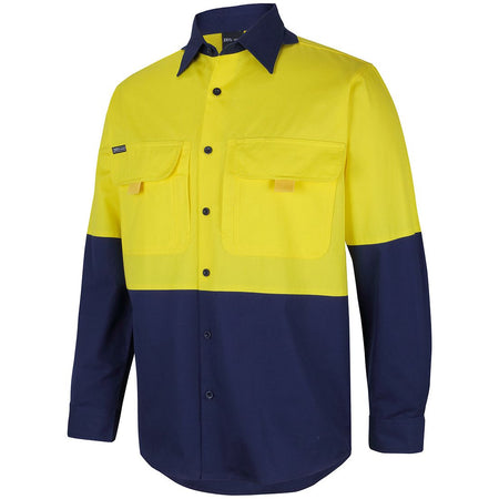 JB's Hi Vis Ripstop L/S Fishing Shirt (6HNRL) Hi Vis Shirts JB's Wear - Ace Workwear