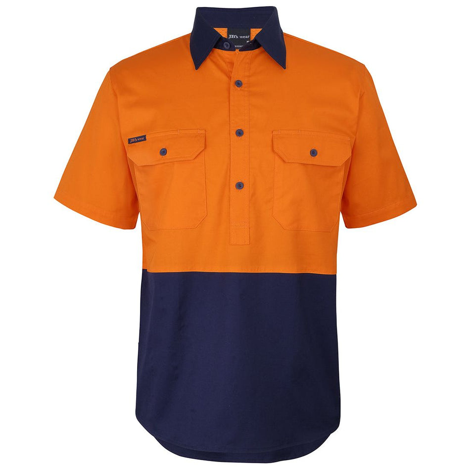 JB's Hi Vis Close Front S/S 150g Work Shirt (6HVCW) Hi Vis Shirts JB's Wear - Ace Workwear