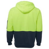 JB's Hi Vis Full Zip Fleecy Hoodie (6HVH) Hi Vis Hoodies JB's Wear - Ace Workwear