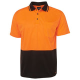 JB's Hi Vis Non Cuff Traditional Polo (6HVNC) Hi Vis Plain Polo, signprice JB's Wear - Ace Workwear