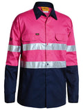 Bisley Two Tone Hi Vis Lightweight Gusset Cuff Shirt With Reflective Tape (BS6896)
