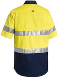 Bisley Short Sleeve Two Tone Hi Vis Lightweight Taped Shirt (BS1896)