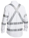 Bisley X Tape Configuration Long Sleeve White Drill Shirt (BS6807T)