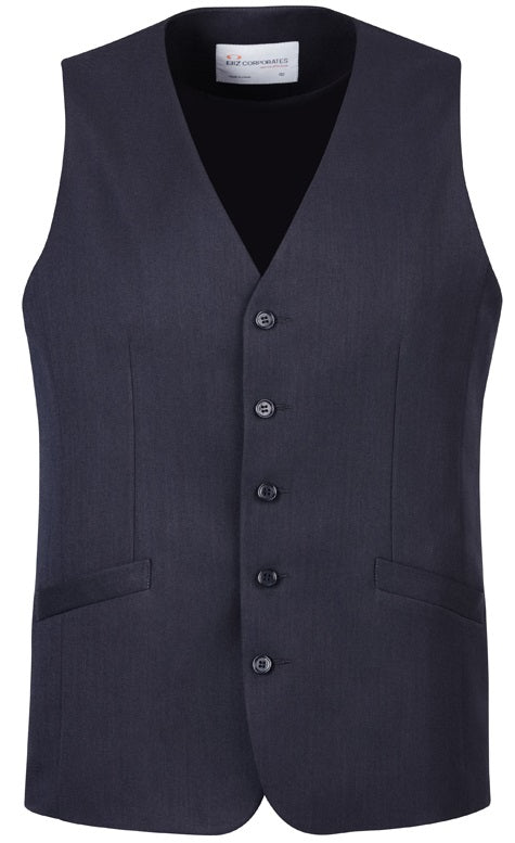 Biz Corporates Mens Longline Vest (90122) Corporate Dresses & Jackets, signprice Biz Corporates - Ace Workwear