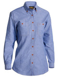 Bisley Ladies Chambray Long Sleeve Shirt (B76407L)