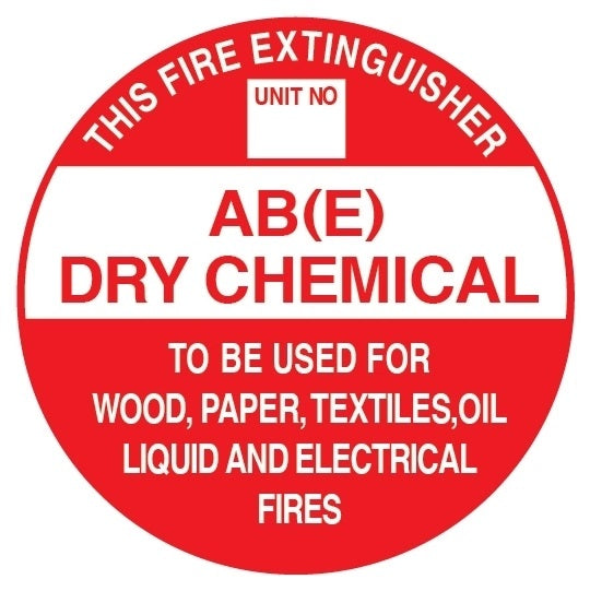 ABE- Extinguisher Identification Sign - Metal (193mm x 193mm) - (Pack of 5) Fire Safety Sign, signprice FFA - Ace Workwear