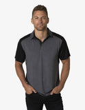 Beseen Mens Shoulder Panel Polo (BKP401) Polos with Designs, signprice Beseen - Ace Workwear