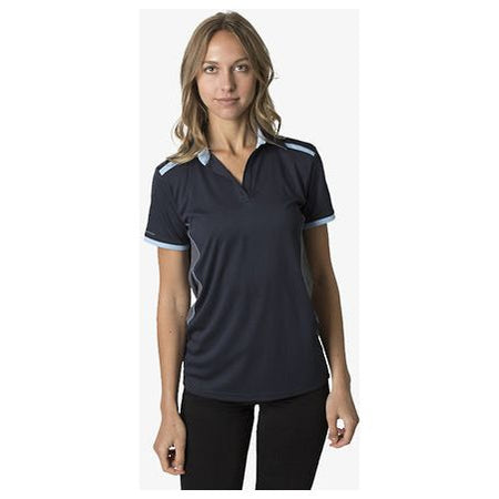 Beseen Ladies Contrasting Shoulder Polo (BKP500L) Polos with Designs, signprice Beseen - Ace Workwear