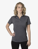 Beseen Ladies Charcoal Heather Polo (BKP700L) Plain Polos, signprice Beseen - Ace Workwear