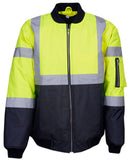 Hi Vis Day/Night Flying Jacket With Reflective Tape (J83) Hi Vis Cold & Wet Wear Jackets & Pants Blue Whale - Ace Workwear