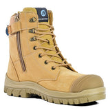 Bata Defender Wheat Nubuck Zip / Lace Up 150mm Safety Boot (804-80851) Zip Sided Safety Boots Bata - Ace Workwear