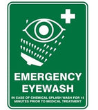 Pratt Emergency Eyewash Sign (PS3CP) 450mm x 300mm Poly (EEMEW4530P) - (Pack of 2) Emergency Signs, signprice Pratt - Ace Workwear