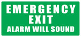 Emergency Exit - Alarm will sound (Pack of 10) Fire Safety Sign, signprice FFA - Ace Workwear