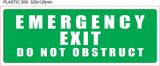 Emergency Exit - Do Not Obstruct (Pack of 10) Fire Safety Sign, signprice FFA - Ace Workwear