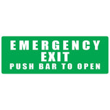 Emergency Exit - Push Bar to Open 320mm x 120mm (Pack of 10) Fire Safety Sign, signprice FFA - Ace Workwear