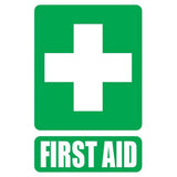 First Aid Sign for Vehicle (Self Adhesive) 100mm x 150mm - (Pack of 10) Fire Safety Sign, signprice FFA - Ace Workwear