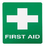 First Aid Sign for Vehicle (Self Adhesive) 100mm x 100mm - (Pack of 10) Fire Safety Sign, signprice FFA - Ace Workwear