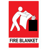 Fire Blanket Sign (Small) 150mm x 225mm - (Pack of 10) Fire Safety Sign, signprice FFA - Ace Workwear