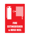 Fire Extinguisher & Hose Reel Sign (Large) 220mm x 320mm - (Pack of 10) Fire Safety Sign, signprice FFA - Ace Workwear