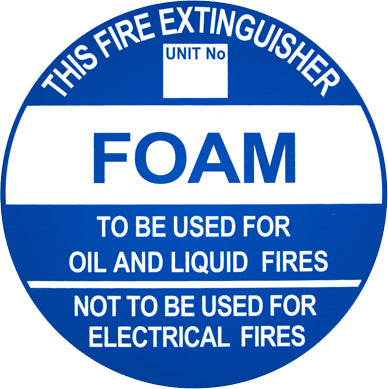 FOAM - Extinguisher Identification Sign - Sticker (193mm x 193mm) - (Pack of 10) Fire Safety Sign, signprice FFA - Ace Workwear