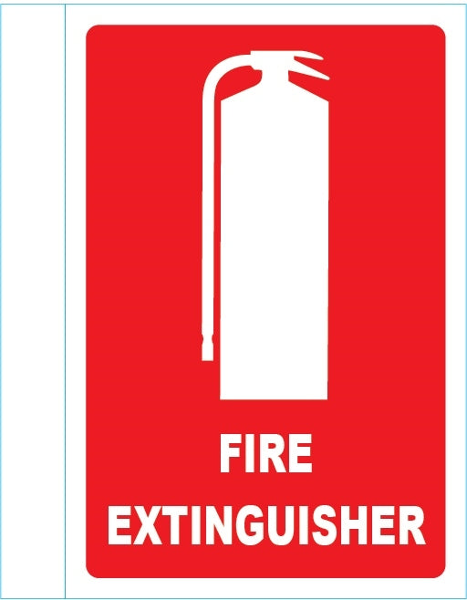Fire Extinguisher Angled Location Sign (Metal) 155mm x 230mm - (Pack of 5) Fire Safety Sign, signprice FFA - Ace Workwear