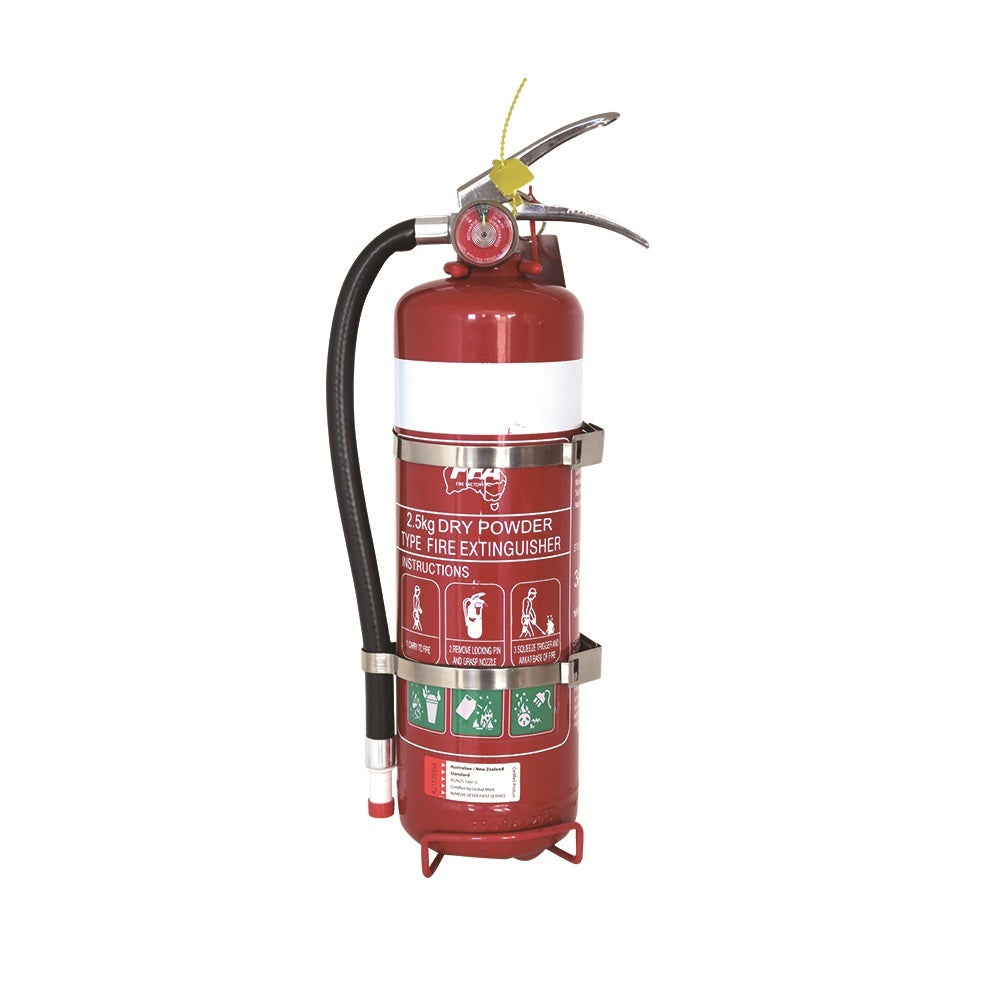 2.5 kg ABE Dry Chemical Powder Extinguisher with Vehicle Bracket ABE Fire Extinguishers, signprice FFA - Ace Workwear