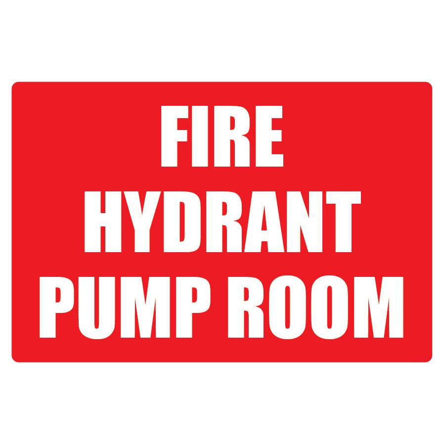 Fire Hydrant Pump Room Sign (Metal) 220mm x 320mm - (Pack of 5)  FFA - Ace Workwear