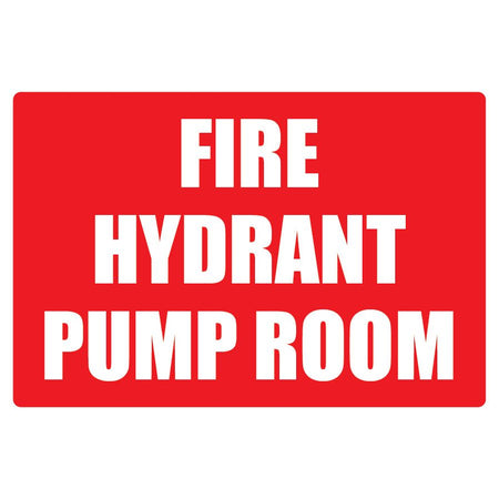 Fire Hydrant Pump Room Sign (Metal) 220mm x 320mm - (Pack of 5)  FFA - Ace Workwear