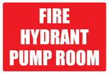 Fire Hydrant Pump Room Sign (Large) 220mm x 320mm - (Pack of 10) Fire Safety Sign, signprice FFA - Ace Workwear