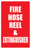 Fire Hose Reel & Extinguisher Angle Sign (Small) 155mm x 235mm - (Pack of 10) Fire Safety Sign, signprice FFA - Ace Workwear