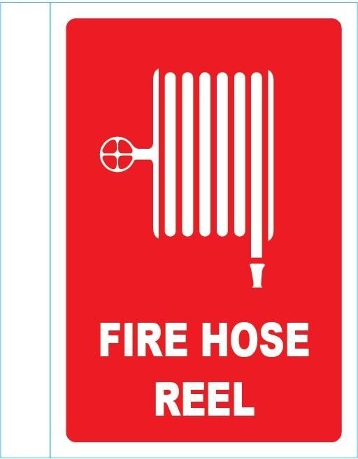 Fire Hose Reel Angled Location Sign (Metal) 155mm x 230mm - (Pack of 5) Fire Safety Sign, signprice FFA - Ace Workwear