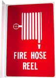 Fire Hose Reel Angled Location Sign (Small) 155mm x 235mm - (Pack of 10) Fire Safety Sign, signprice FFA - Ace Workwear