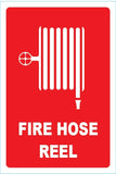 Fire Hose Reel Sign (Metal) 155mm x 230mm - (Pack of 5) Fire Safety Sign, signprice FFA - Ace Workwear