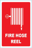 Fire Hose Reel Location Sign (Small) - Sticker 155mm x 235mm - (Pack of 10) Fire Safety Sign, signprice FFA - Ace Workwear