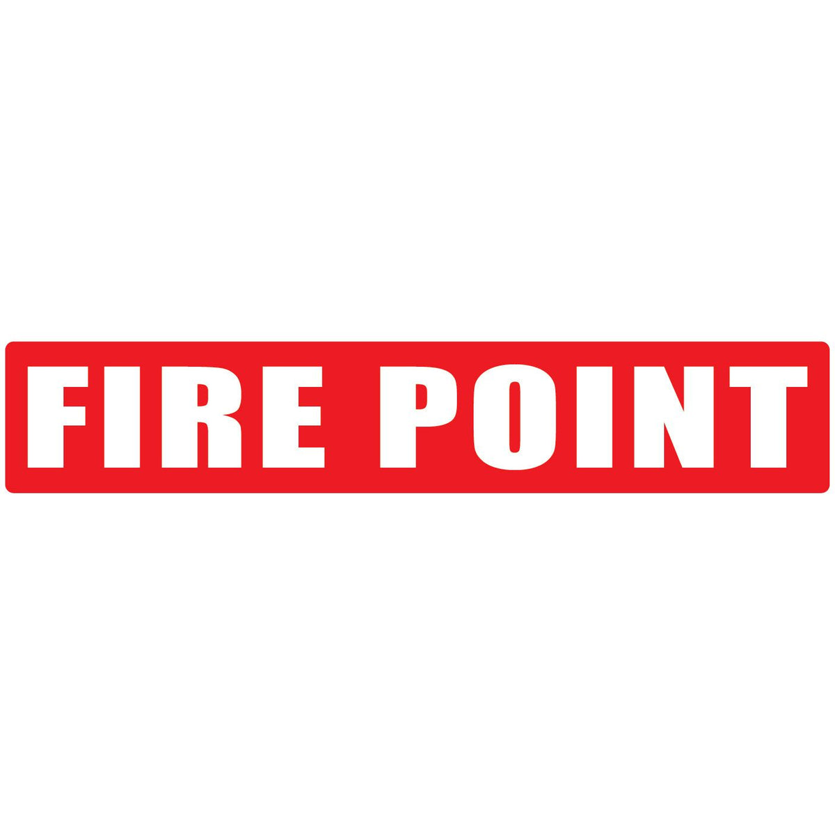 Fire Point Red Strip 500mm x 100mm - (Pack of 10) Fire Safety Sign, signprice FFA - Ace Workwear