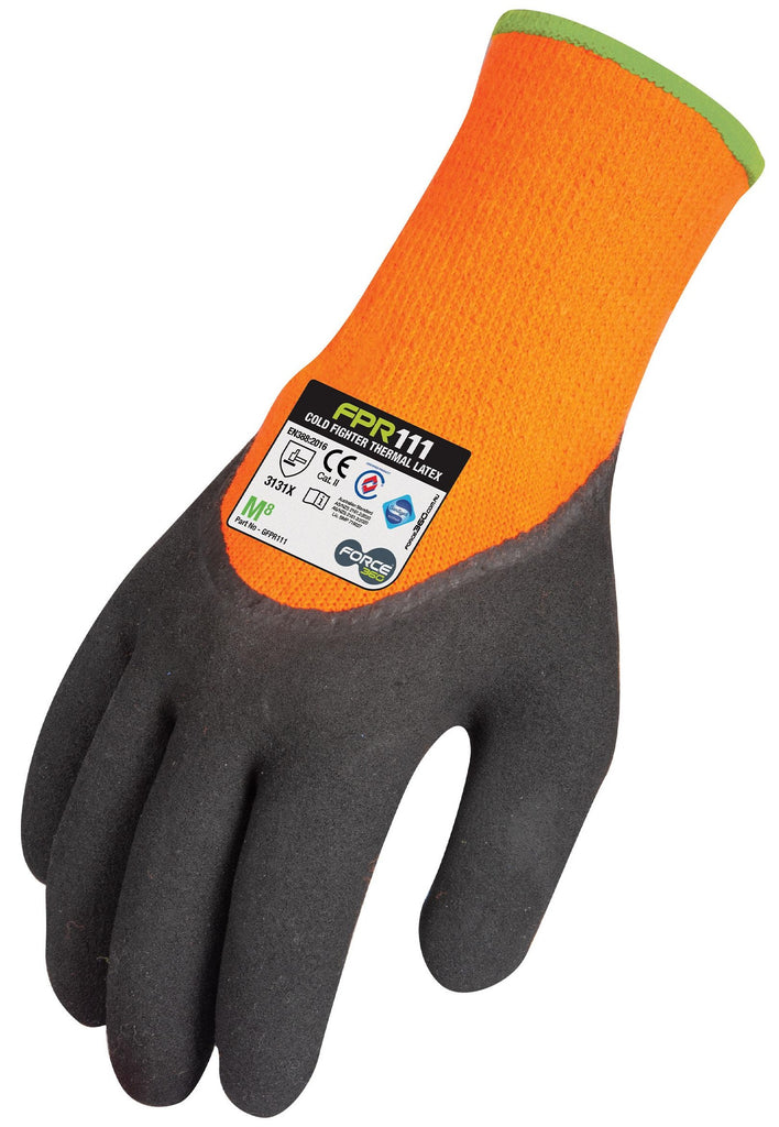 Force 360 Cold Fighter Thermal Latex Synthetic Gloves (Carton of 72) (GFPR111) Synthetic Dipped Gloves Force 360 - Ace Workwear