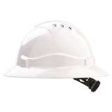 Pro Choice V6 Hard Hat Vented Full Brim Ratchet Harness (HHV6FB) Hard Hats ProChoice - Ace Workwear