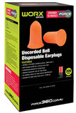 Force 360 Bell Shaped Uncorded Disposable Earplug Class 4, 22dB (Box of 200) (HWRX980) Disposable Earplugs Force 360 - Ace Workwear