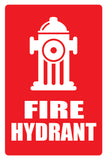 Fire Hydrant Sign with PIC & WORD (Small) 155mm x 230mm - (Pack of 10) Fire Safety Sign, signprice FFA - Ace Workwear
