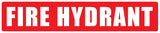 Fire Hydrant Red Strip (Small) 395mm x 85mm - (Pack of 10) Fire Safety Sign, signprice FFA - Ace Workwear