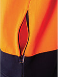 DNC Hi Vis Full Zip Fleecy Sweat Shirt With Two Side Zipped Pockets (3725) Hi Vis Jackets DNC Workwear - Ace Workwear