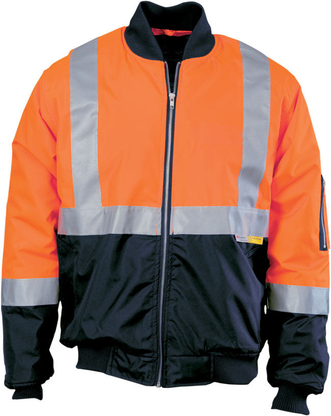 DNC Hi Vis Two Tone Flying Jacket with 3M Reflective Tape (3862) Hi Vis Cold & Wet Wear Jackets & Pants DNC Workwear - Ace Workwear