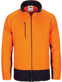 DNC Hi Vis Full Zip Fleecy Sweat Shirt With Two Side Zipped Pockets (3725) Hi Vis Jackets DNC Workwear - Ace Workwear
