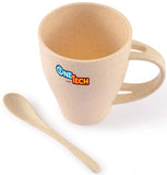 Avenue Wheat Fibre Cup And Spoon (Carton of 100pcs) (LL6483) Coffee Cups, signprice Logoline - Ace Workwear
