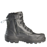 Bata Longreach Zip Ultra Black Safety Shoe (804-66029) Zip Sided Safety Boots Bata - Ace Workwear