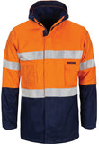 DNC Hi Vis "4 IN 1" Cotton Drill Jacket with Generic Reflective Tape (3764) Hi Vis Cotton & Bluey Jackets DNC Workwear - Ace Workwear
