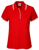 Ladies Pique Polo with Striped Collar and Cuff (P56) Plain Polos, signprice Blue Whale - Ace Workwear