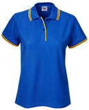 Ladies Pique Polo with Striped Collar and Cuff (P56) Plain Polos, signprice Blue Whale - Ace Workwear